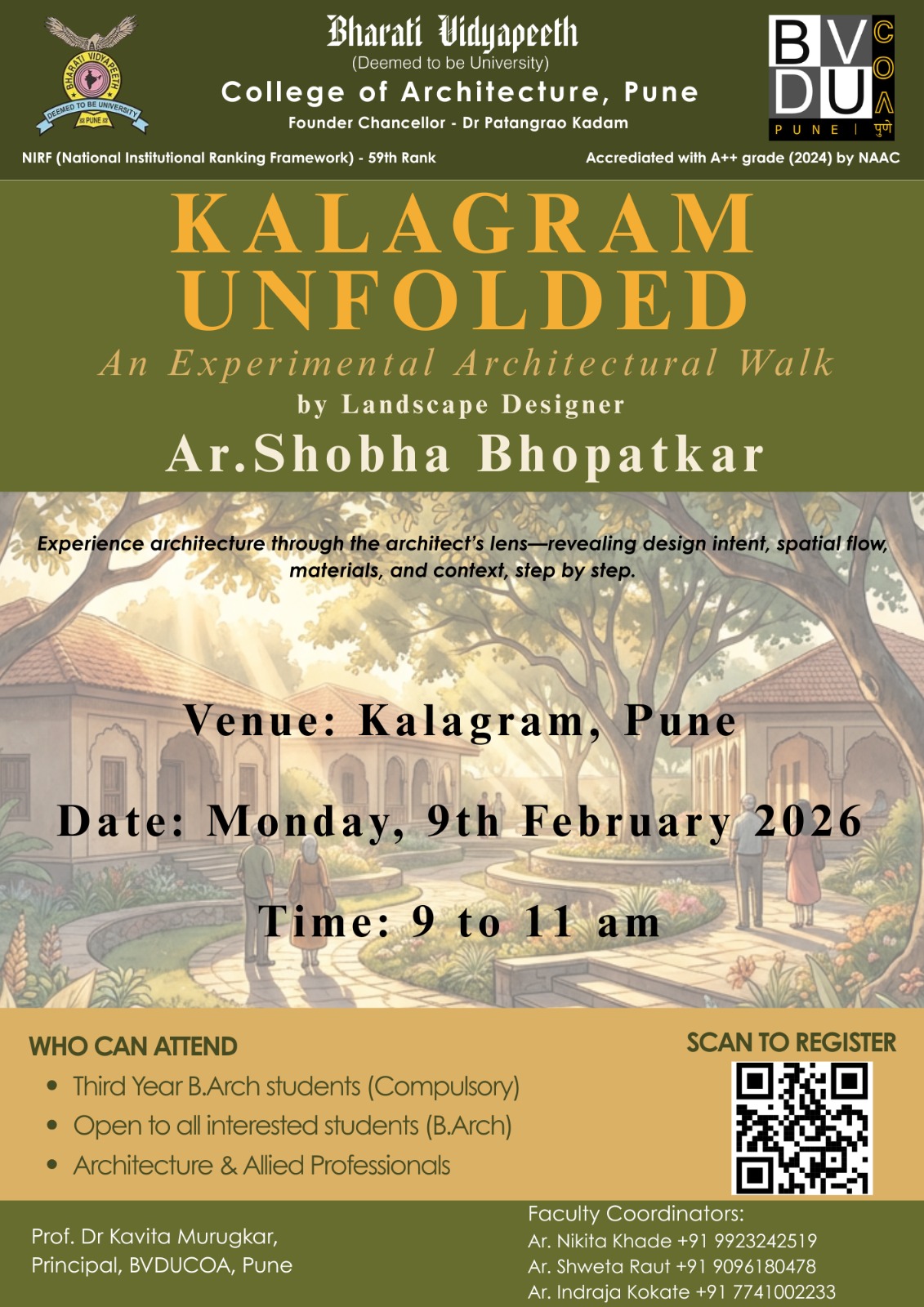 Kalagram Unfolded - AN Experimental Architectural Walk by Ar. SHobha Bhopatkar