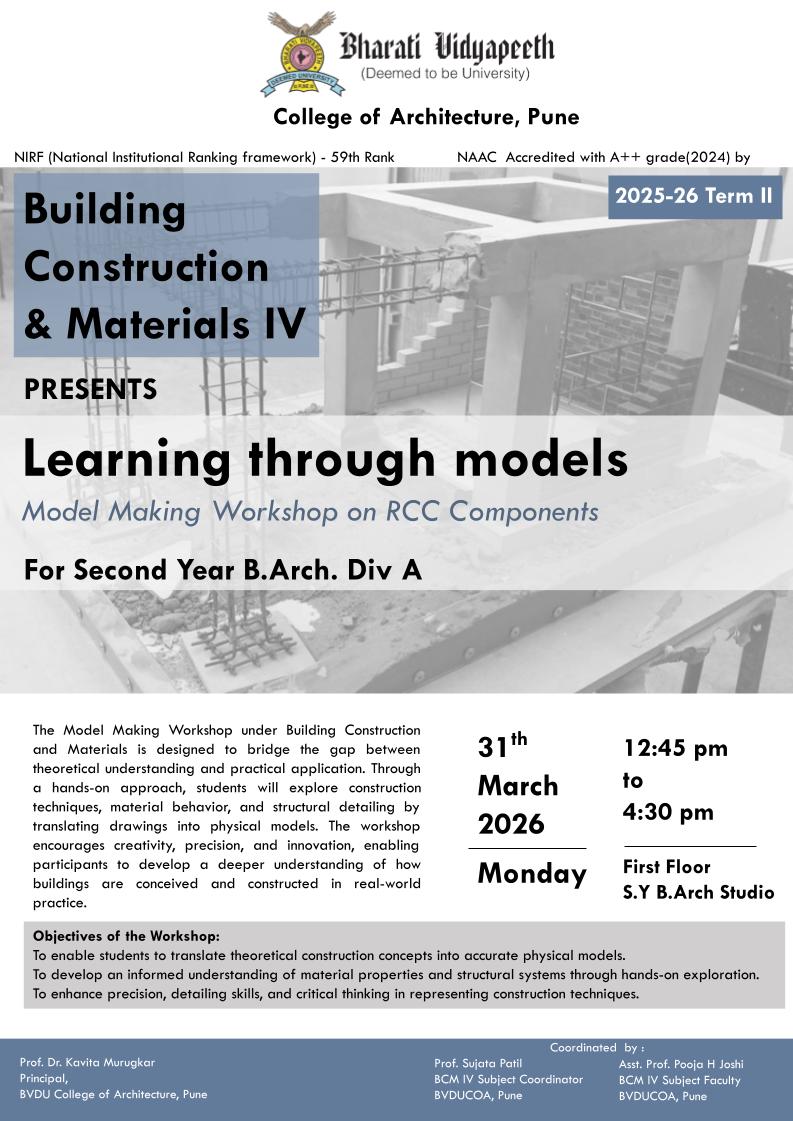Model Making Workshop on RCC components