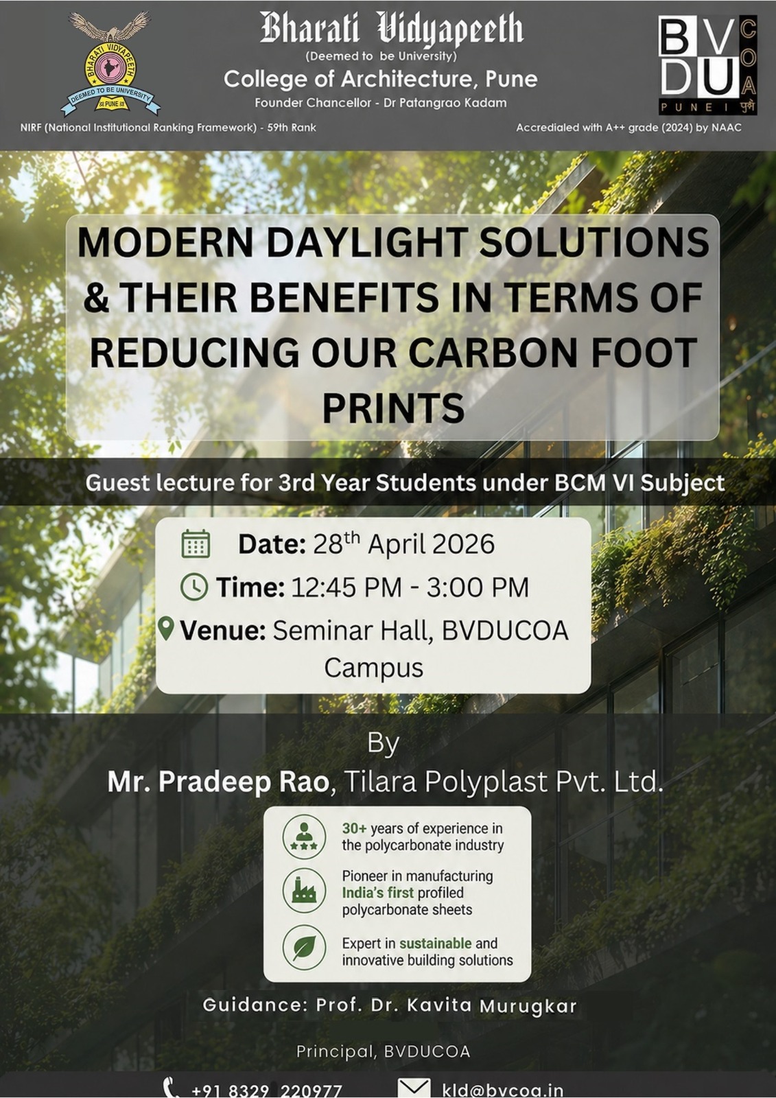 Guest Lecture on Modern Day Light Solutions