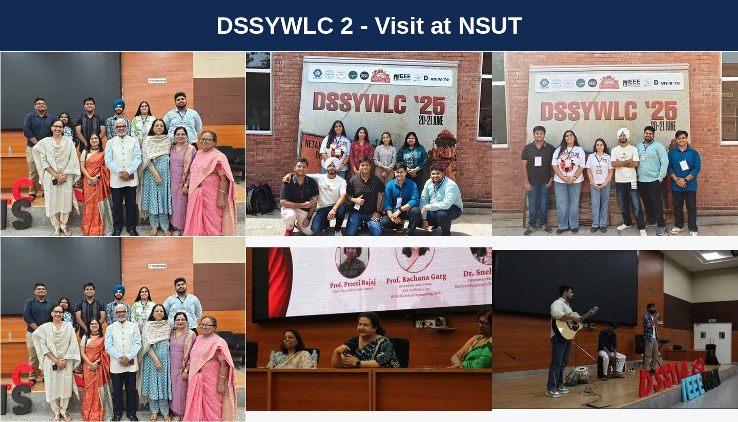 BVIMR IEEE Student Branch Technical Visit to (DSSYWLC-25) Part 2 at NSUT, New Delhi