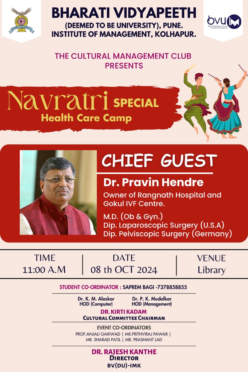 Navratri Special Guest lecture delivered by Dr.Pravin Hendre Famous Gynecologist for gilrs