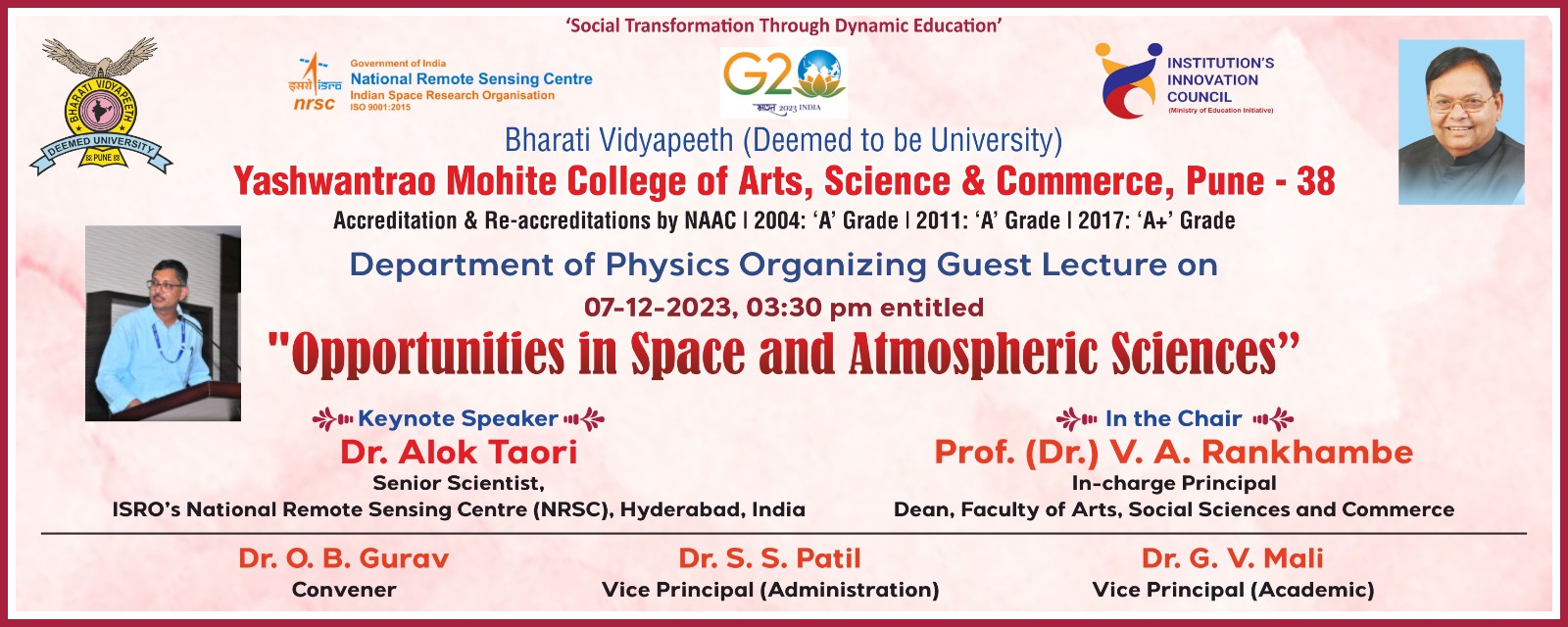 Opportunities in Space & Atmospheric Science