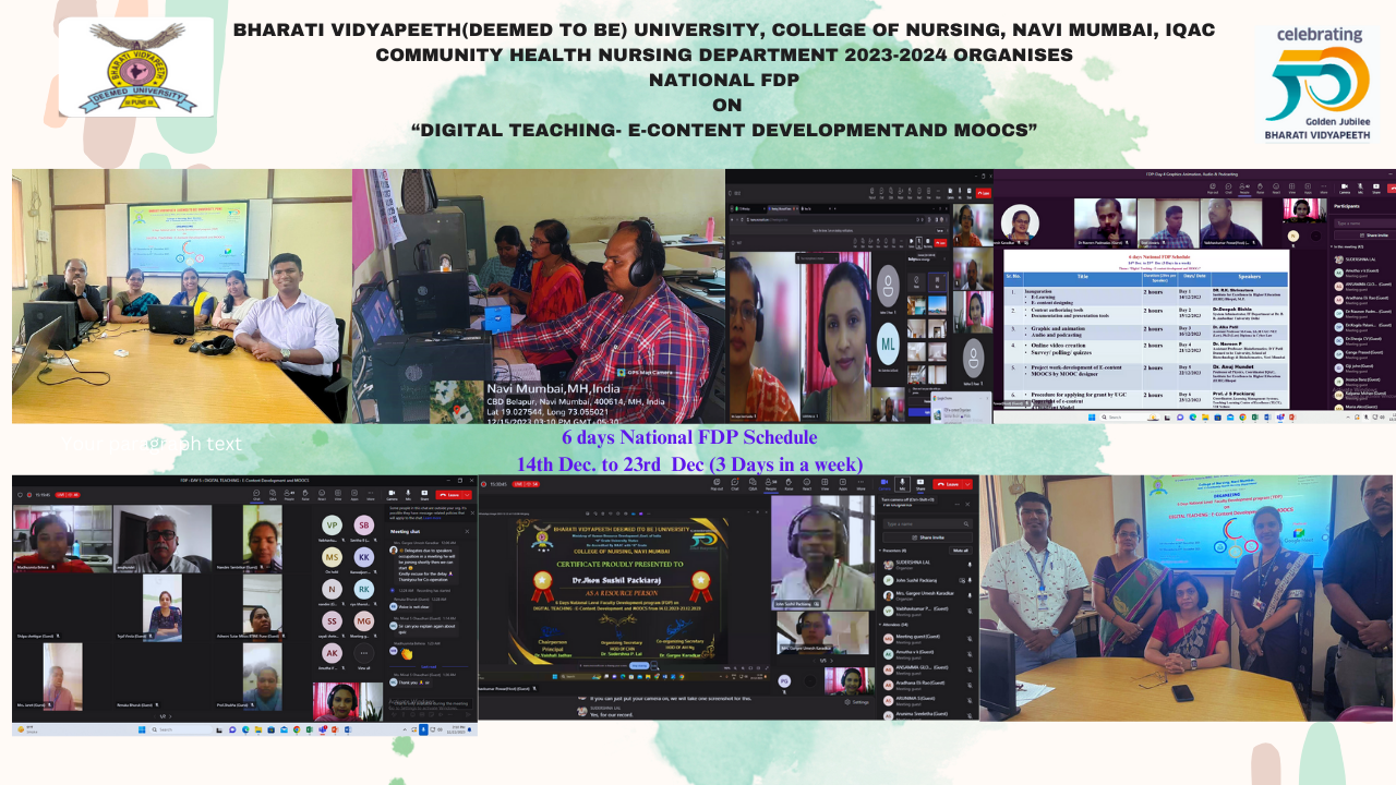 DIGITAL TEACHING-– E-content Development and MOOCS