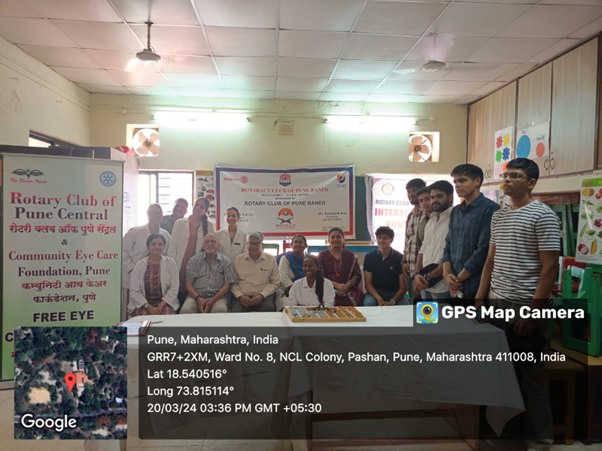 School screening eye camp at N.C.L. Modern High school and junior college