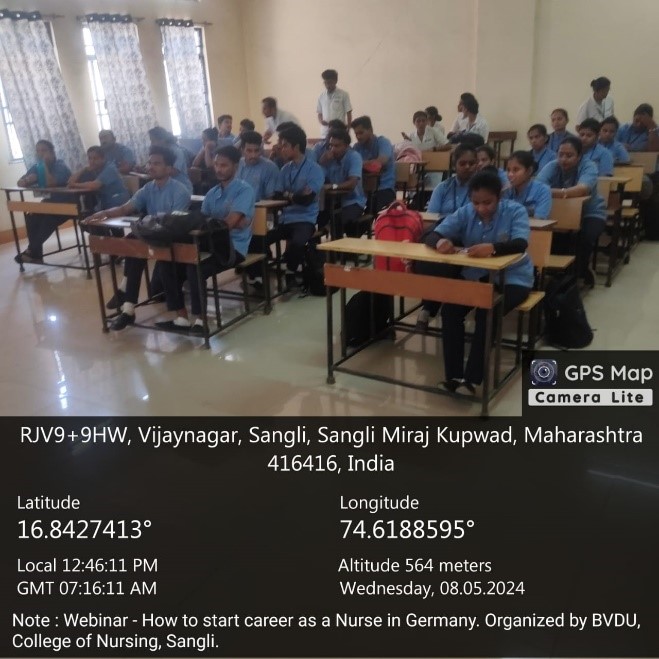 Training and Placement, Career Guidance Cell Webinar - How to start a career as a Nurse in Germany