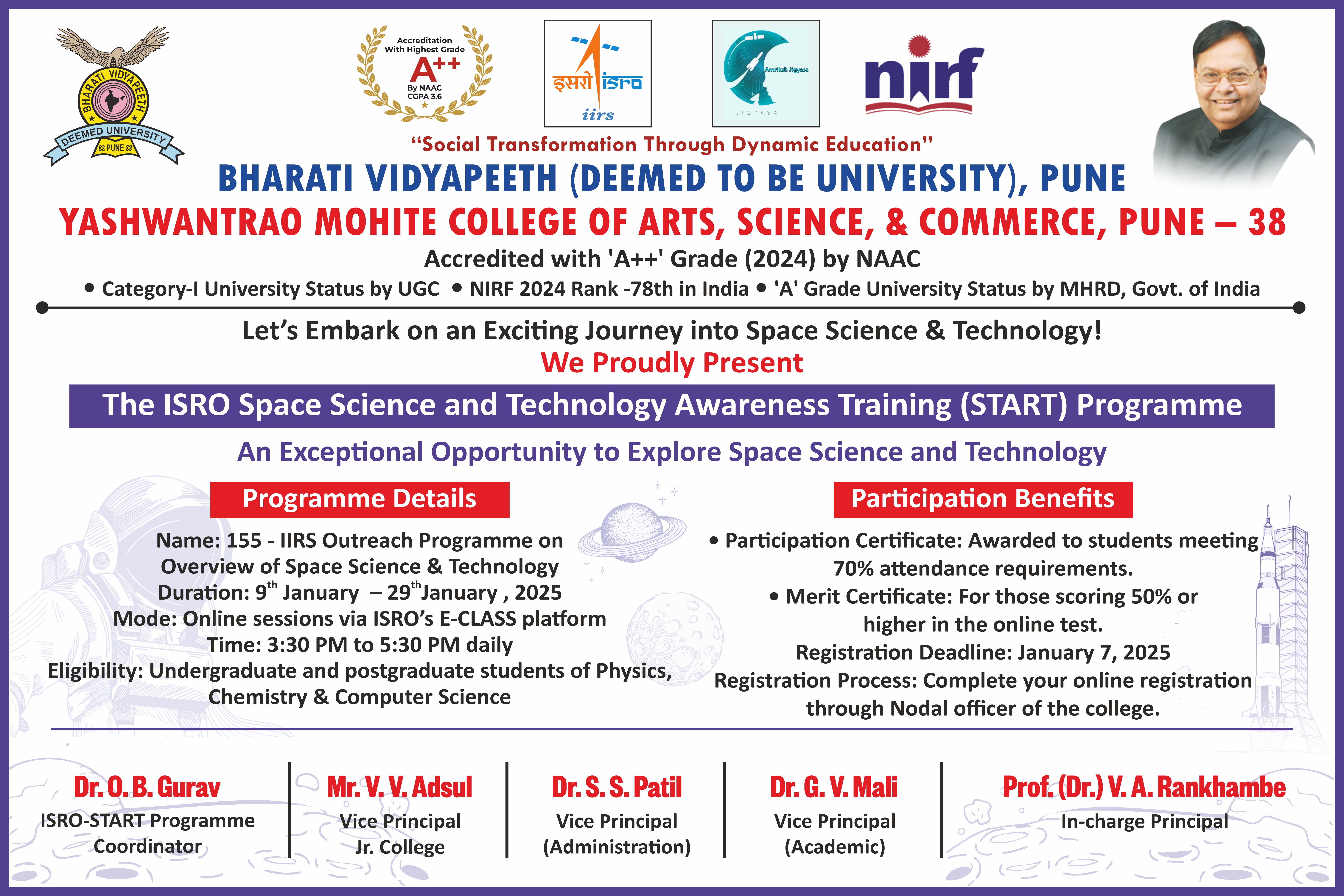 ISRO START Program Flyer