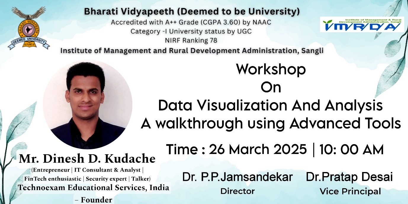 Workshop on Data Visualisation and Data Analysis