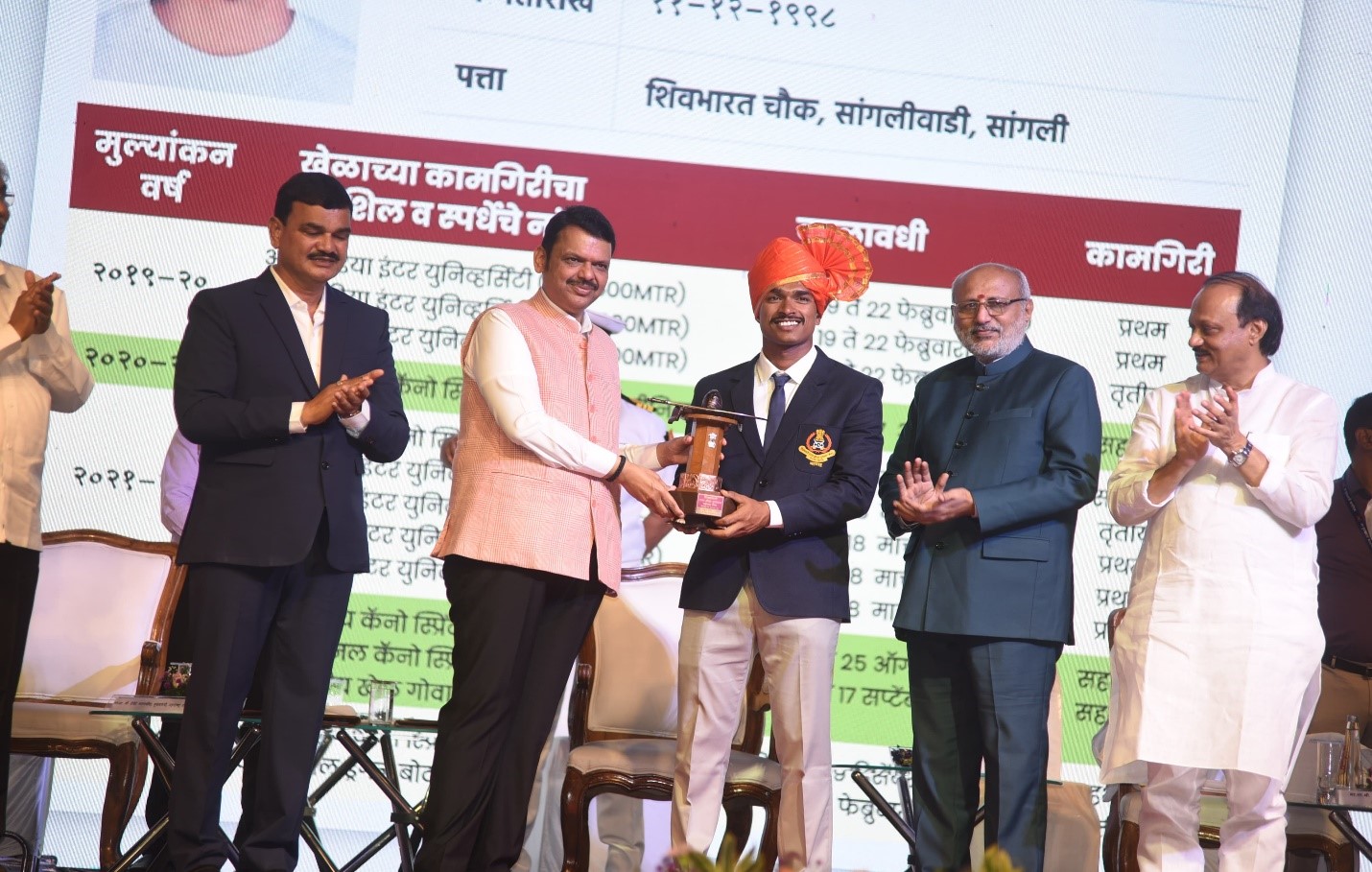 Felicitation of Kayaking and Canoeing Coach Mr. Ankush Pote