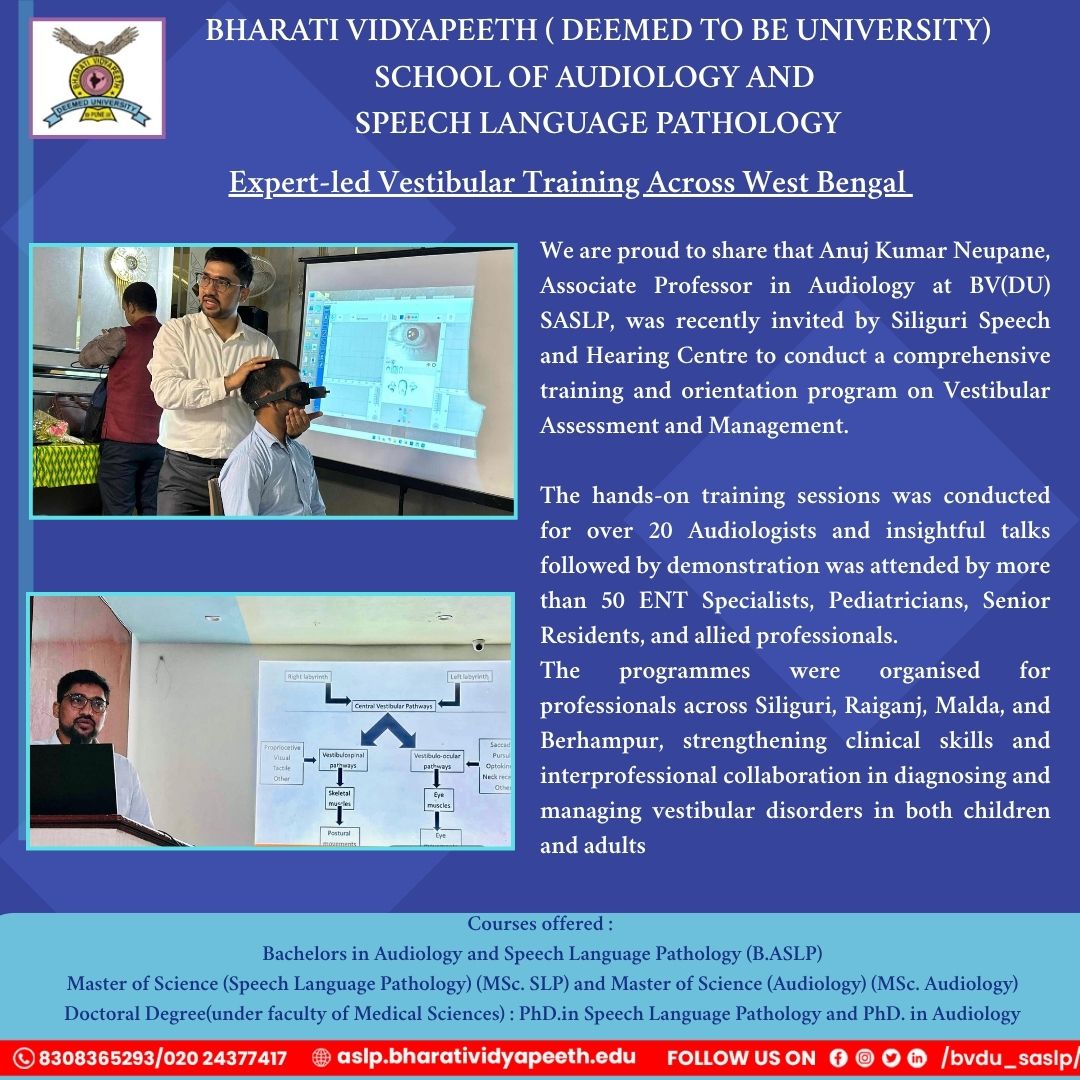 "Vestibular Training Across West Bengal – Led by Mr. Anuj Kumar Neupane"