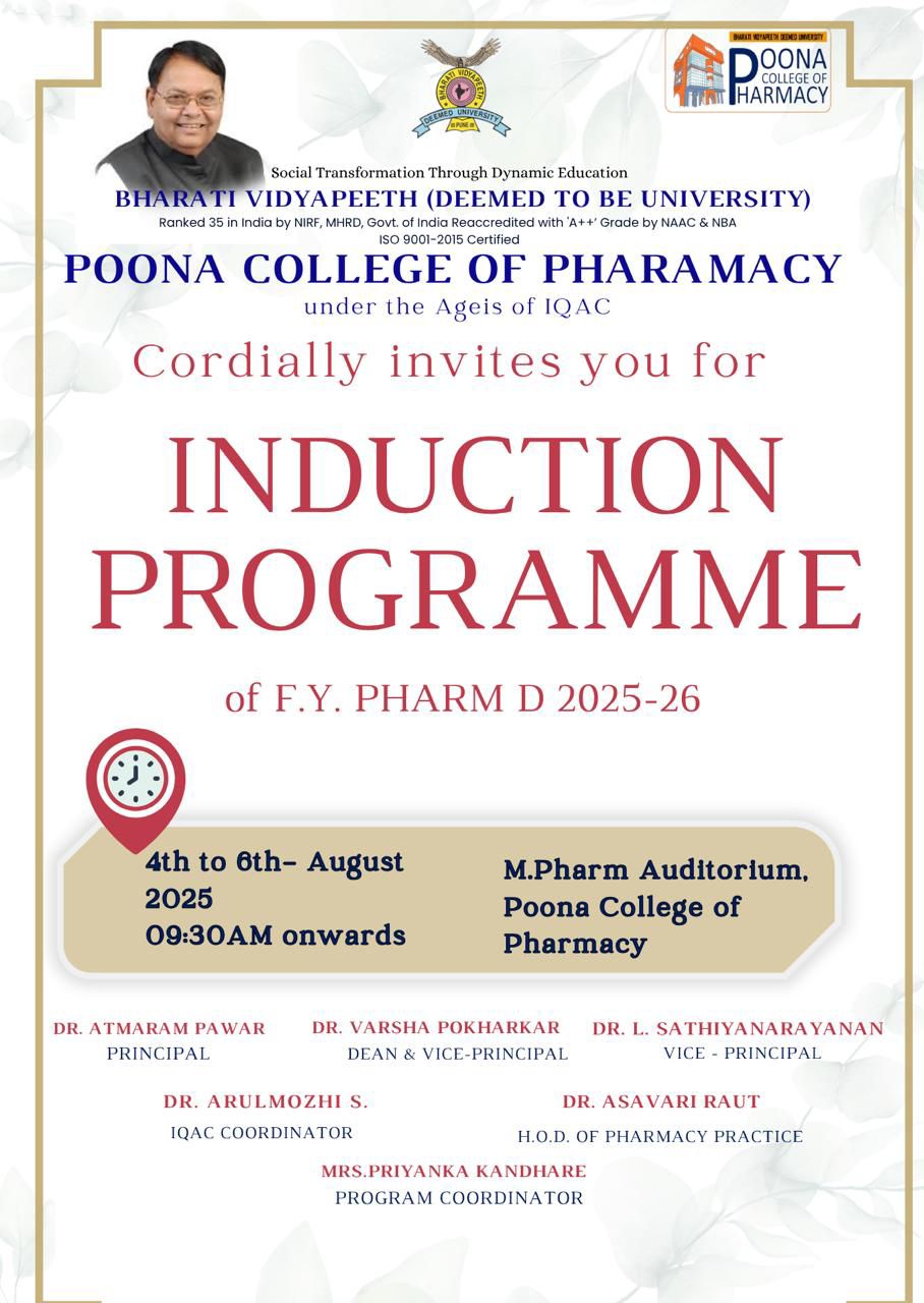 Induction Program F Y Pharm D 2025