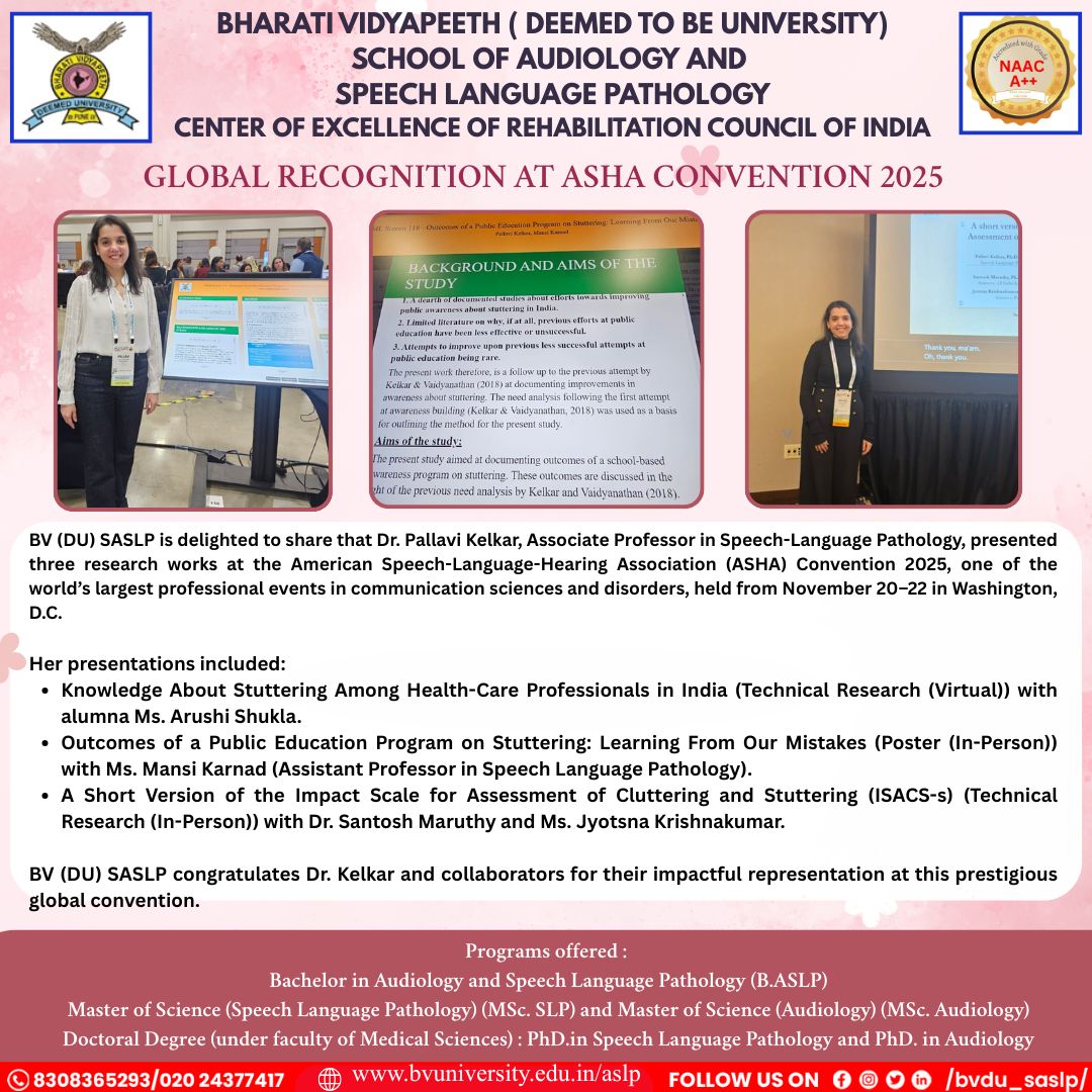 GLOBAL RECOGNITION AT ASHA CONVENTION 2025