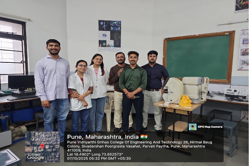 Eye camp at Pune Vidyarthi Grihas College of Engineering and Technology, Parvati Paytha, Pune