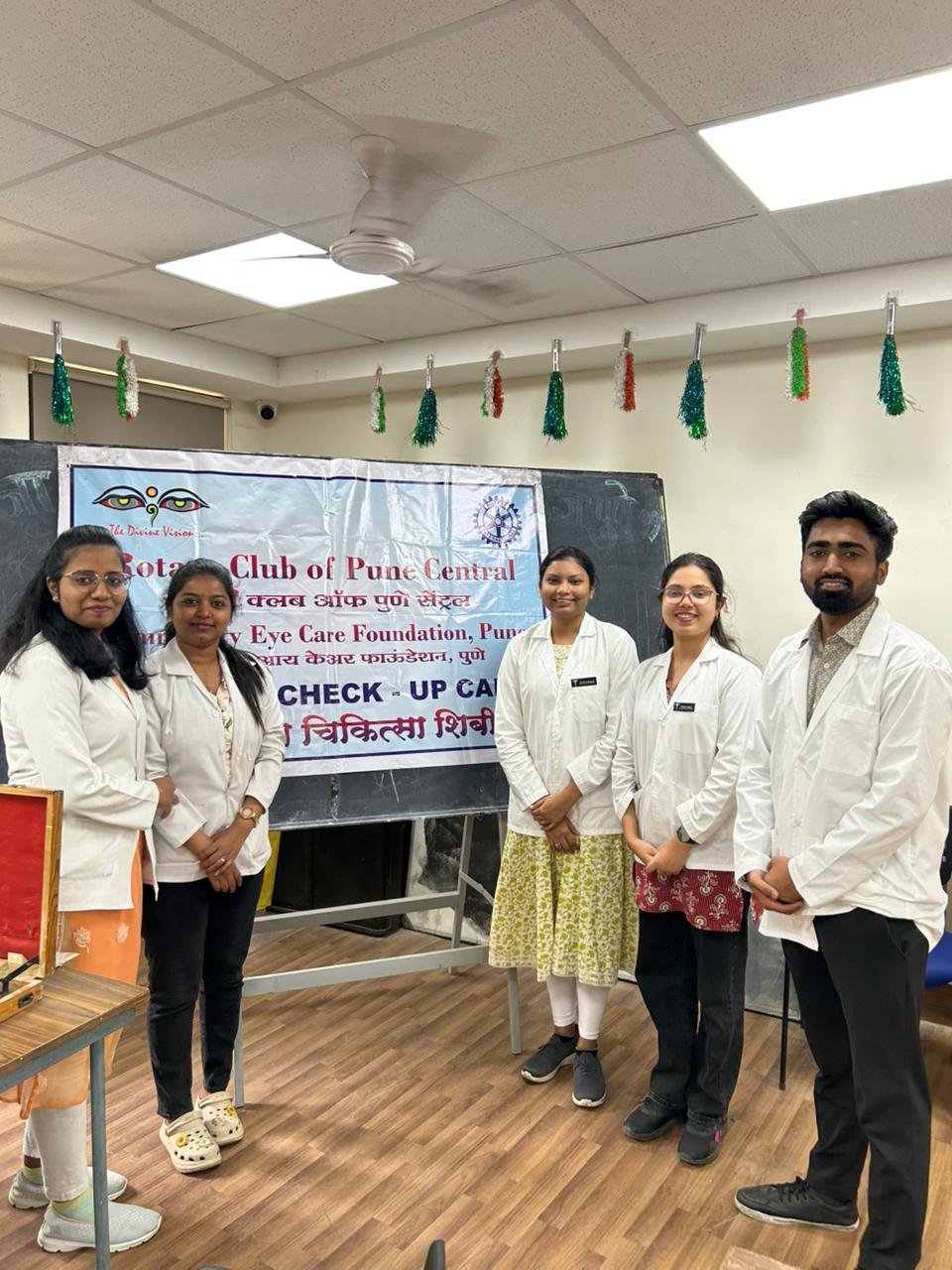 Eye camp at Chaitanya English Medium School, Rasta Peth, Pune