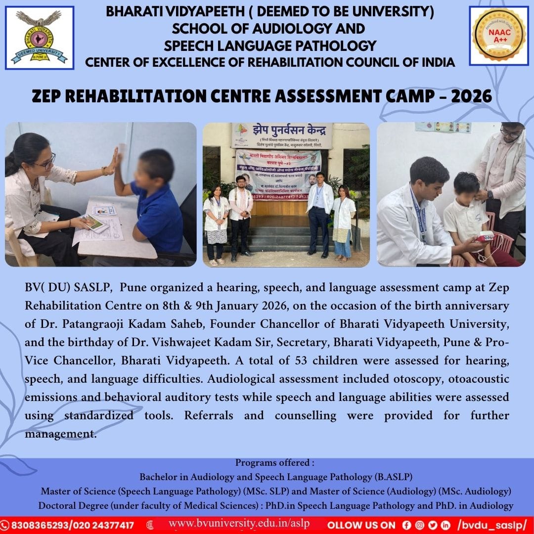 ZEP Rehabitation Center Assessment Camp - 2026