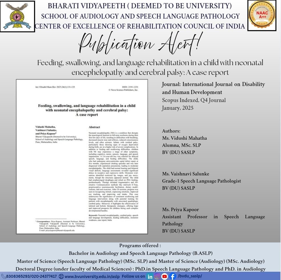 Feeding and swallowing and language rehabilitation in a child with neonatal encephalopathy and cerebral palsy