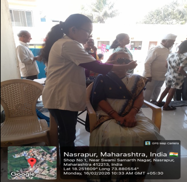 Eye screening camp held at Nasrapur, Maharashtra