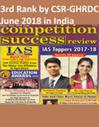 3rd Rank by CSR-GHRDC June 2018 in India