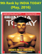 9th Rank by India Today (May-2016)